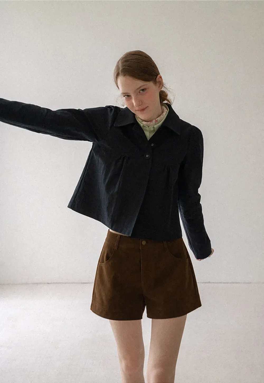 High Waist Corduroy Shorts