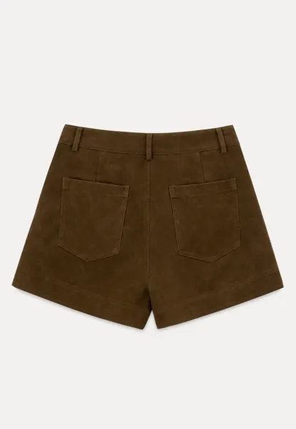 High Waist Corduroy Shorts