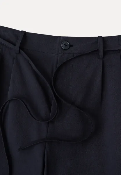 High Waist Pleated Wide Leg Casual Pants