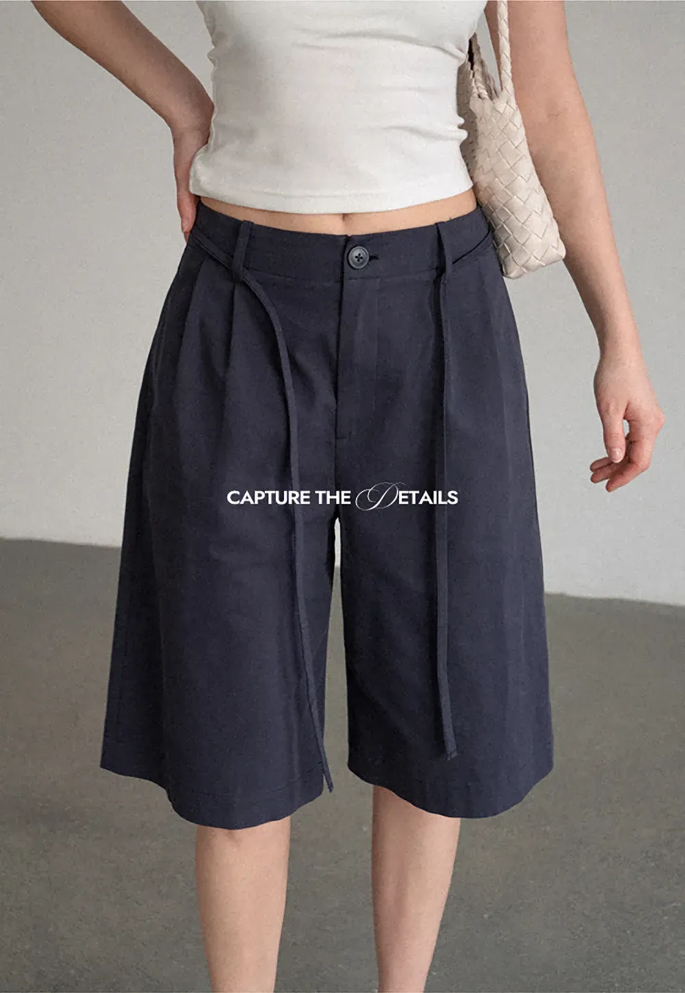 High Waist Pleated Wide Leg Casual Pants