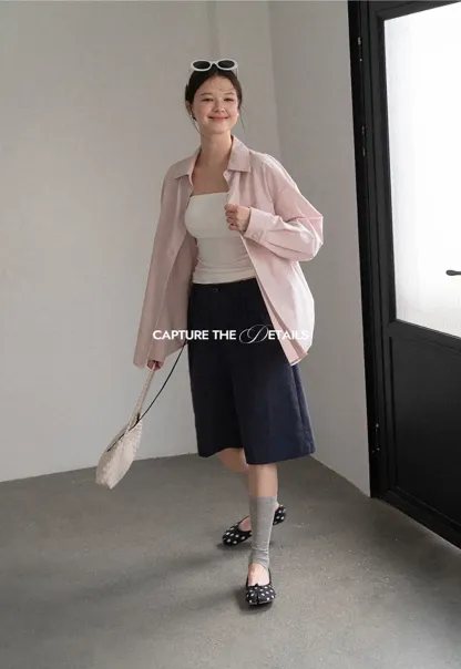 High Waist Pleated Wide Leg Casual Pants