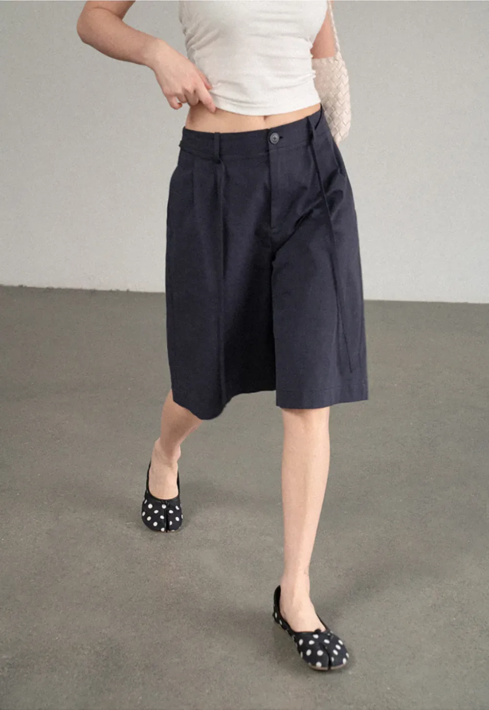 High Waist Pleated Wide Leg Casual Pants