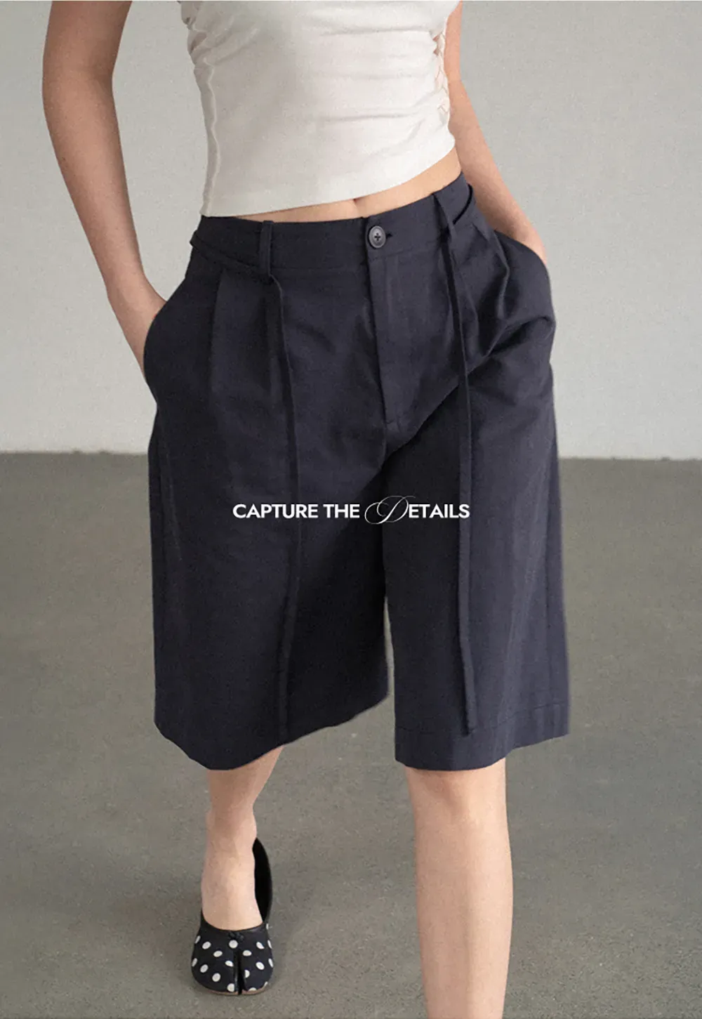 High Waist Pleated Wide Leg Casual Pants