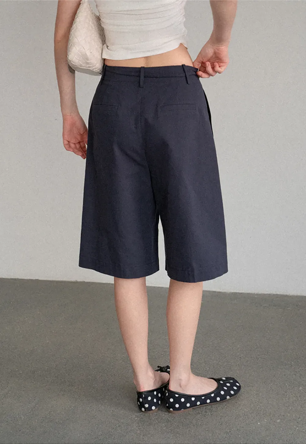 High Waist Pleated Wide Leg Casual Pants