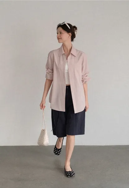 High Waist Pleated Wide Leg Casual Pants