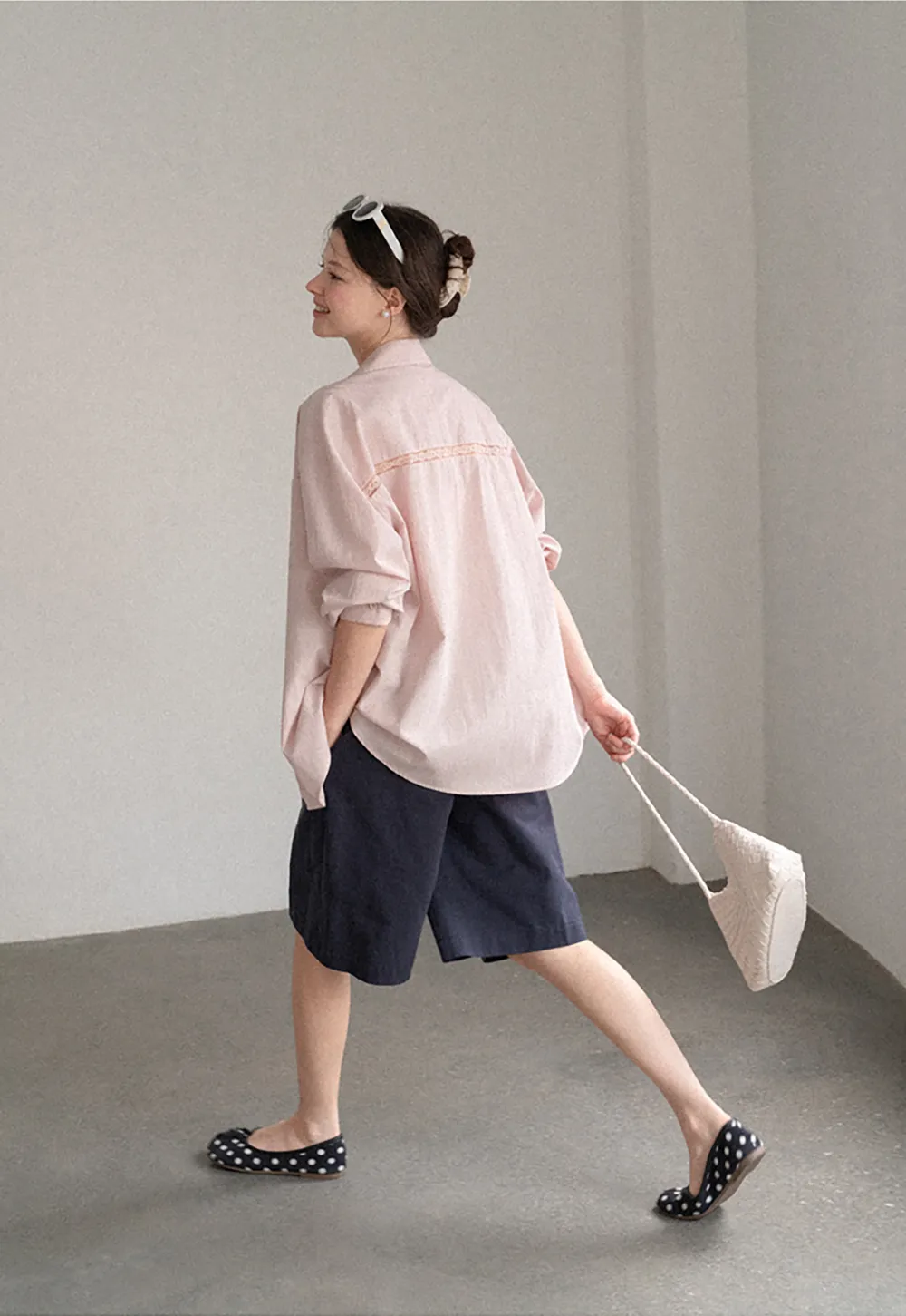 High Waist Pleated Wide Leg Casual Pants