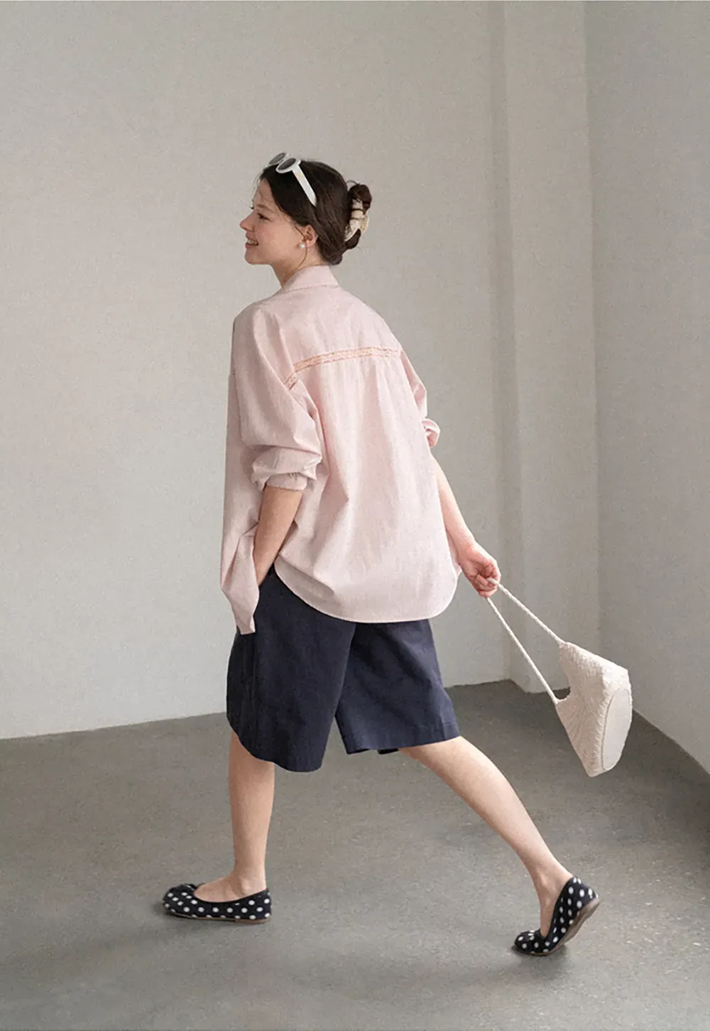 High Waist Pleated Wide Leg Casual Pants