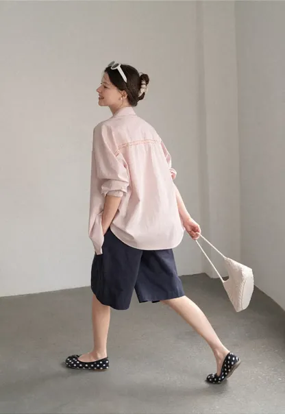 High Waist Pleated Wide Leg Casual Pants