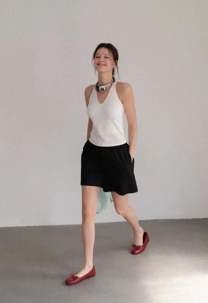Drawstring Waist Relaxed Fit Casual Shorts