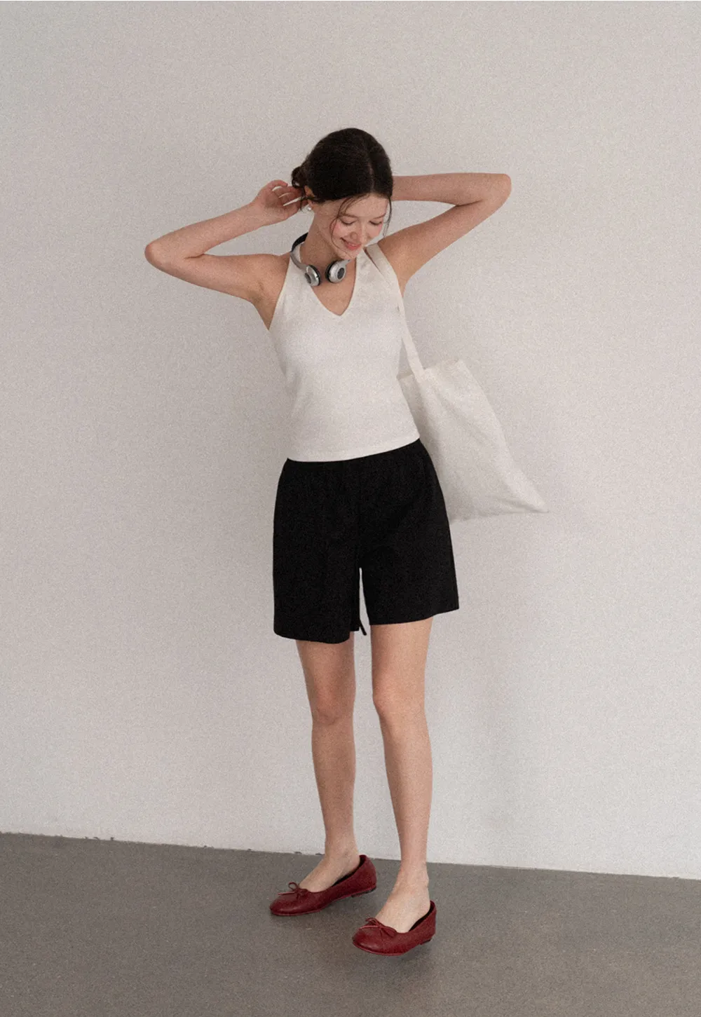 Drawstring Waist Relaxed Fit Casual Shorts