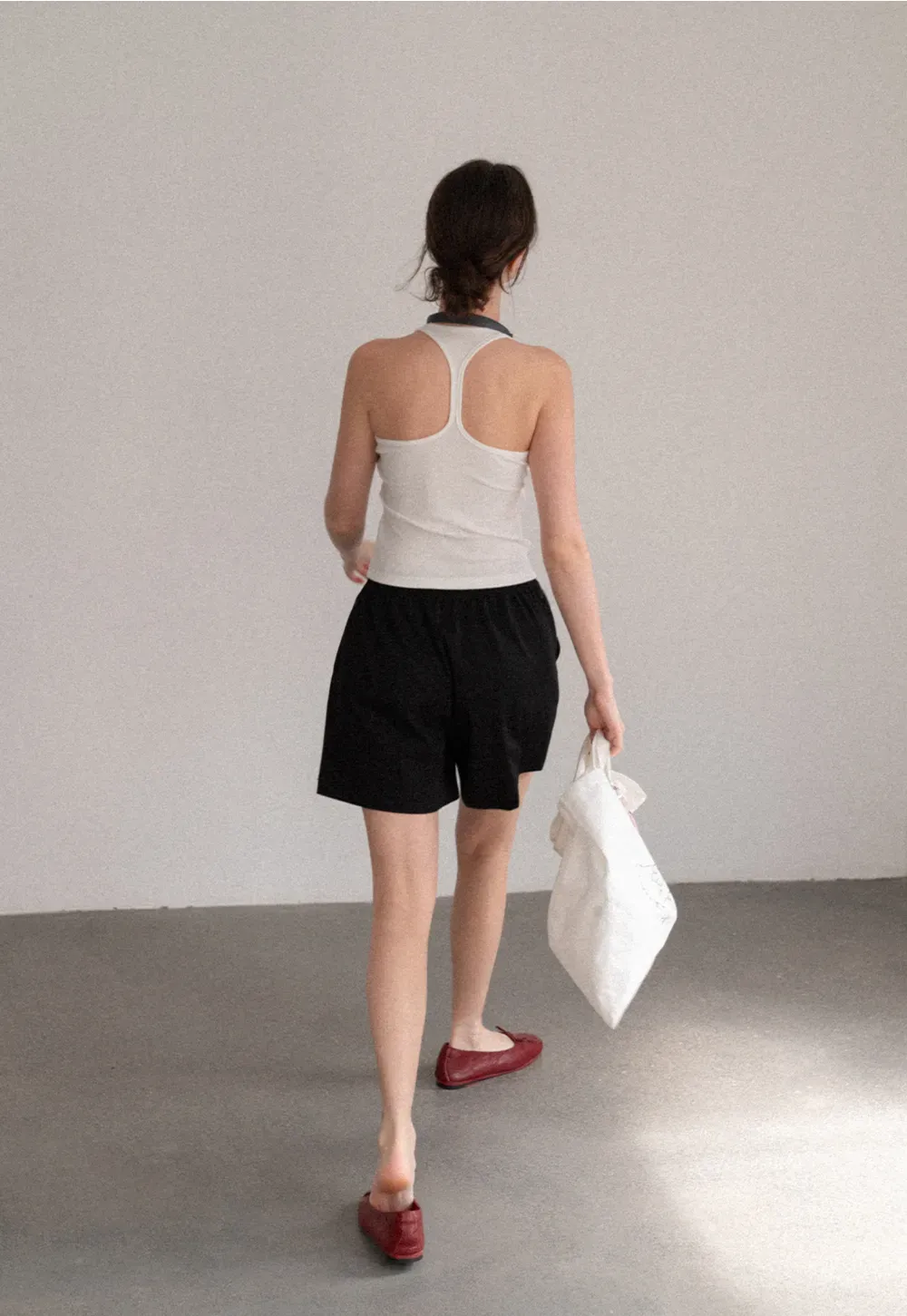 Drawstring Waist Relaxed Fit Casual Shorts