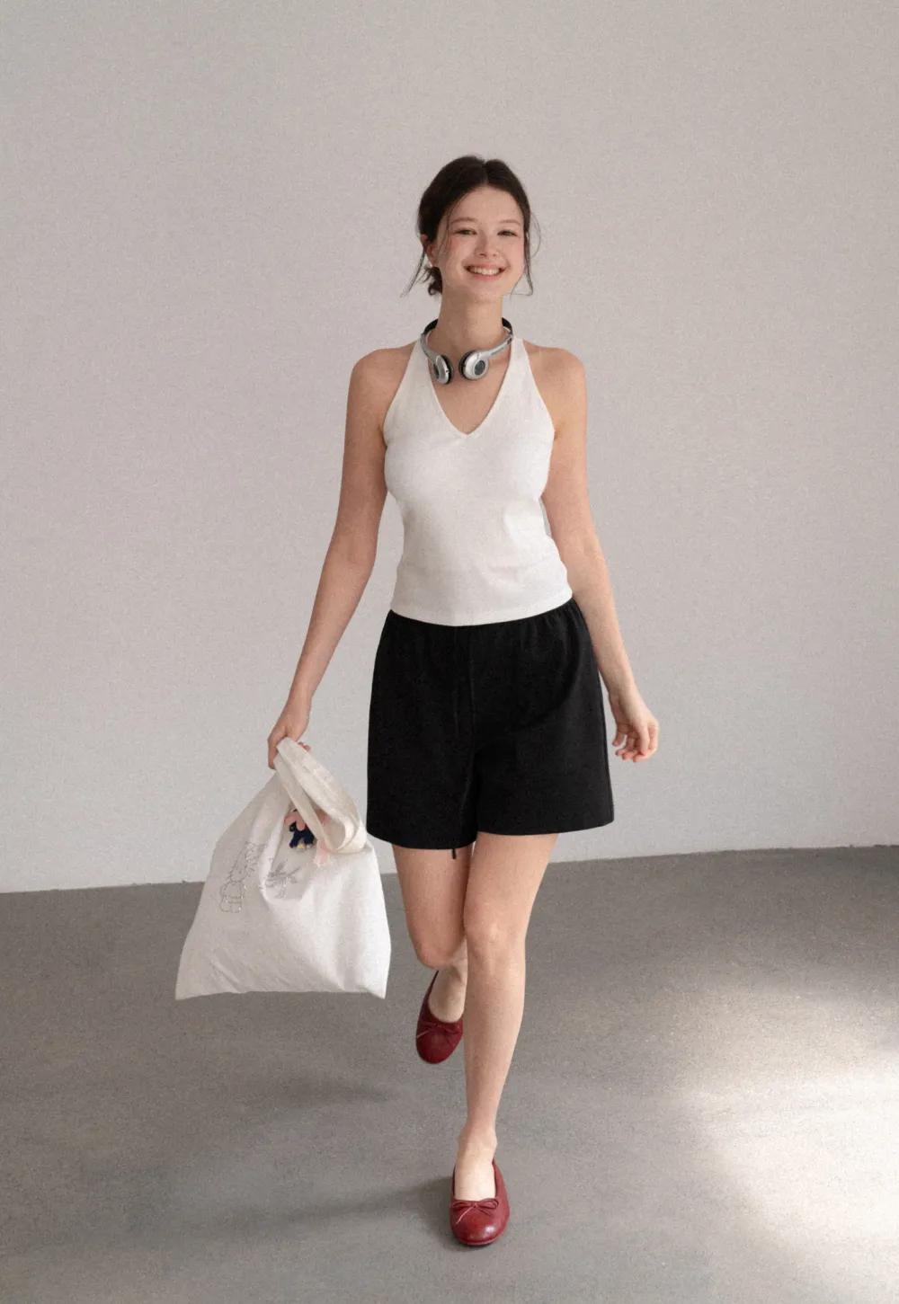 Drawstring Waist Relaxed Fit Casual Shorts