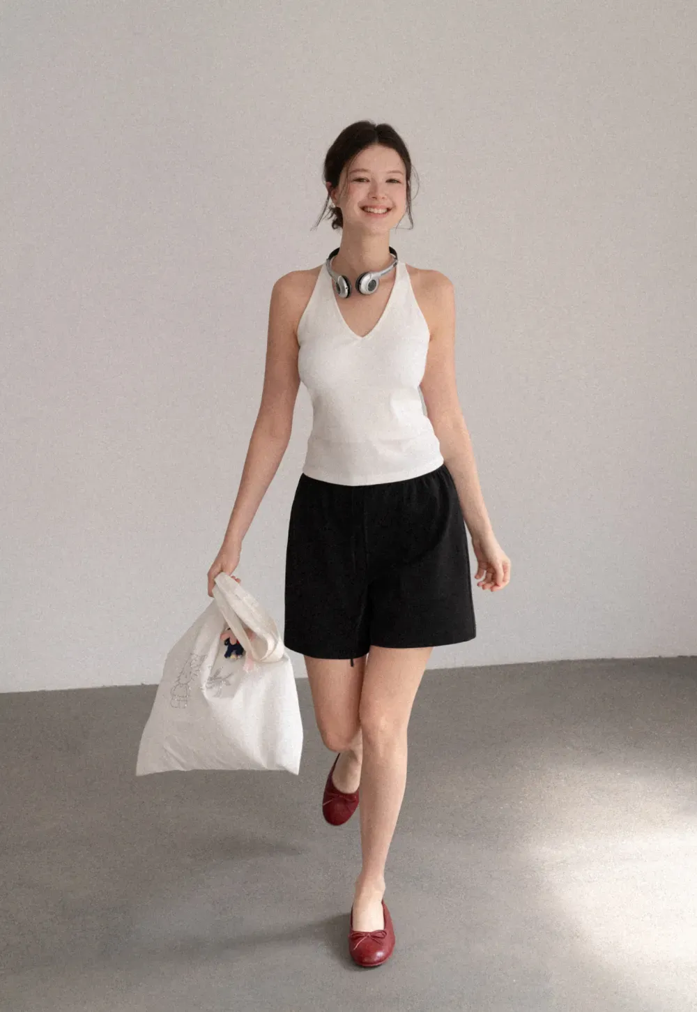 Drawstring Waist Relaxed Fit Casual Shorts