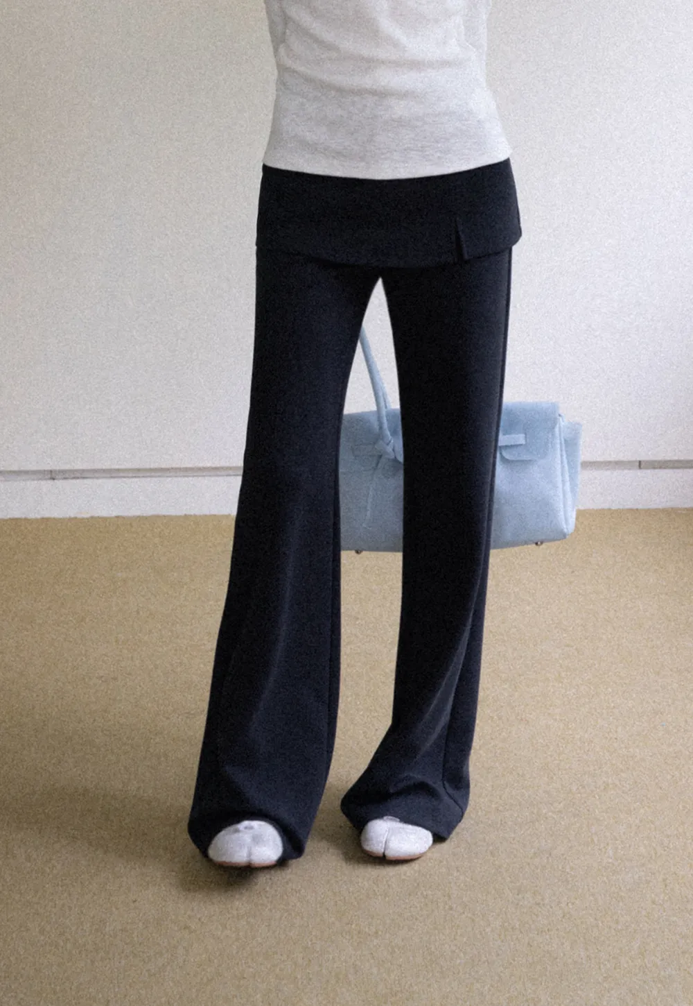 Wide Leg Flared Casual Pants