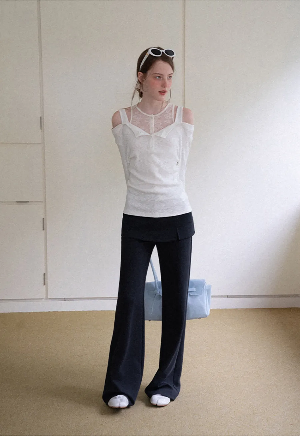 Wide Leg Flared Casual Pants