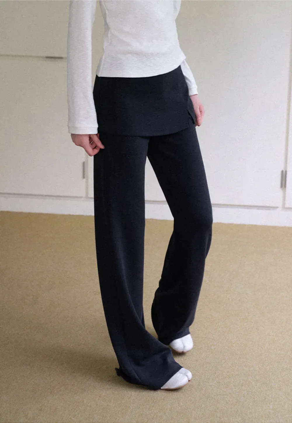 Wide Leg Flared Casual Pants