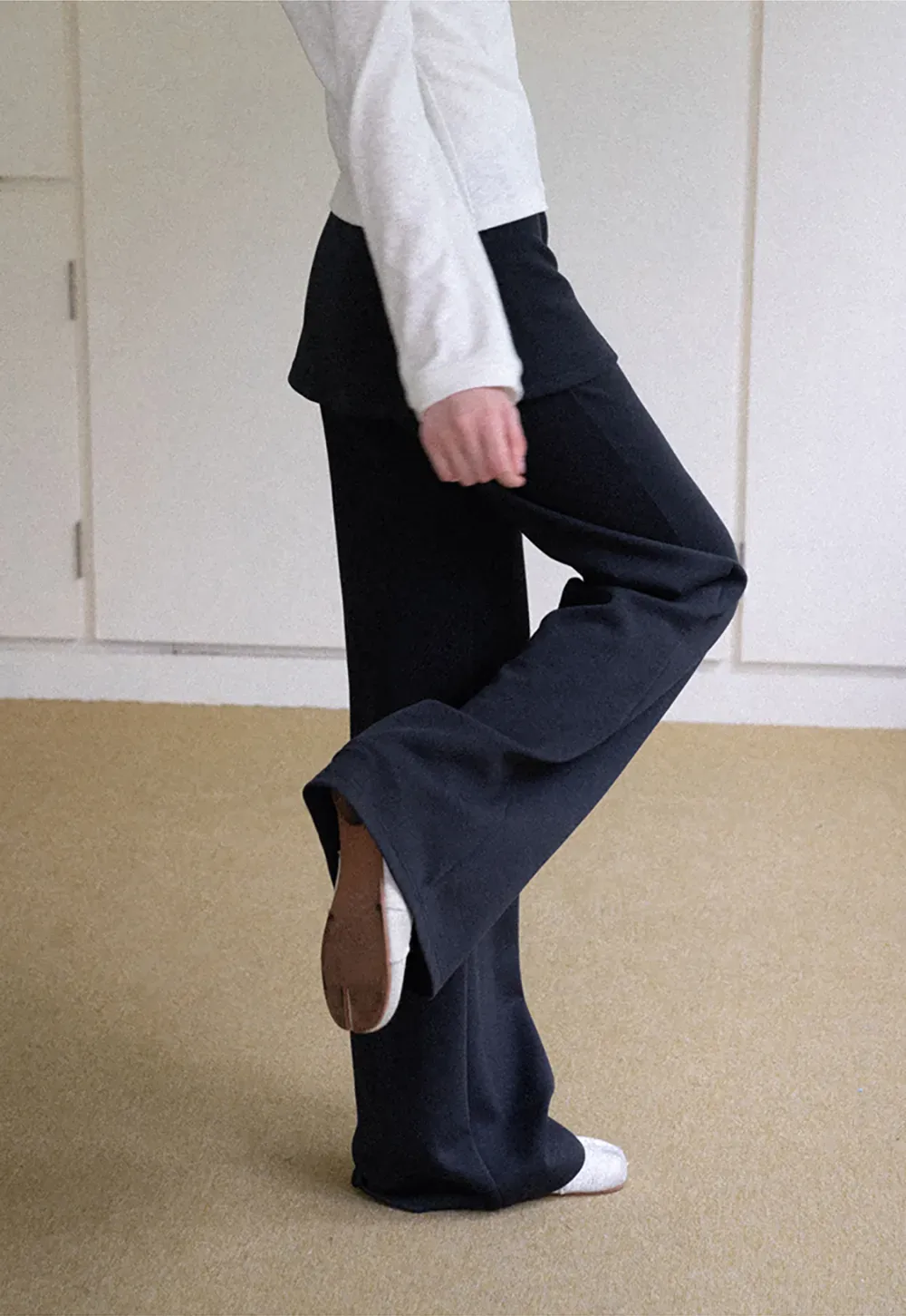 Wide Leg Flared Casual Pants