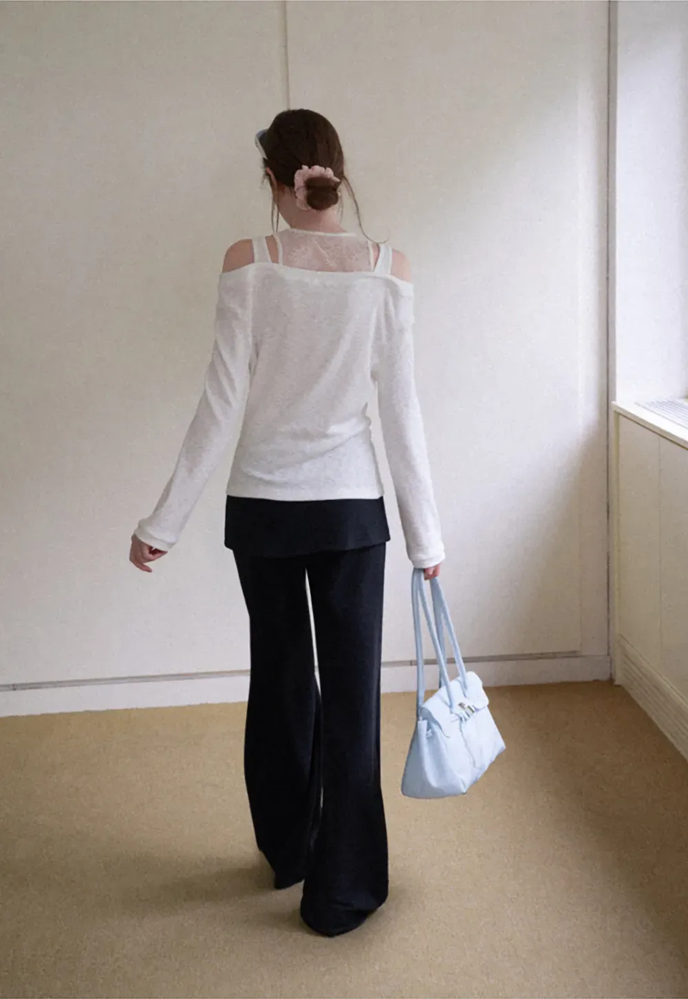 Wide Leg Flared Casual Pants