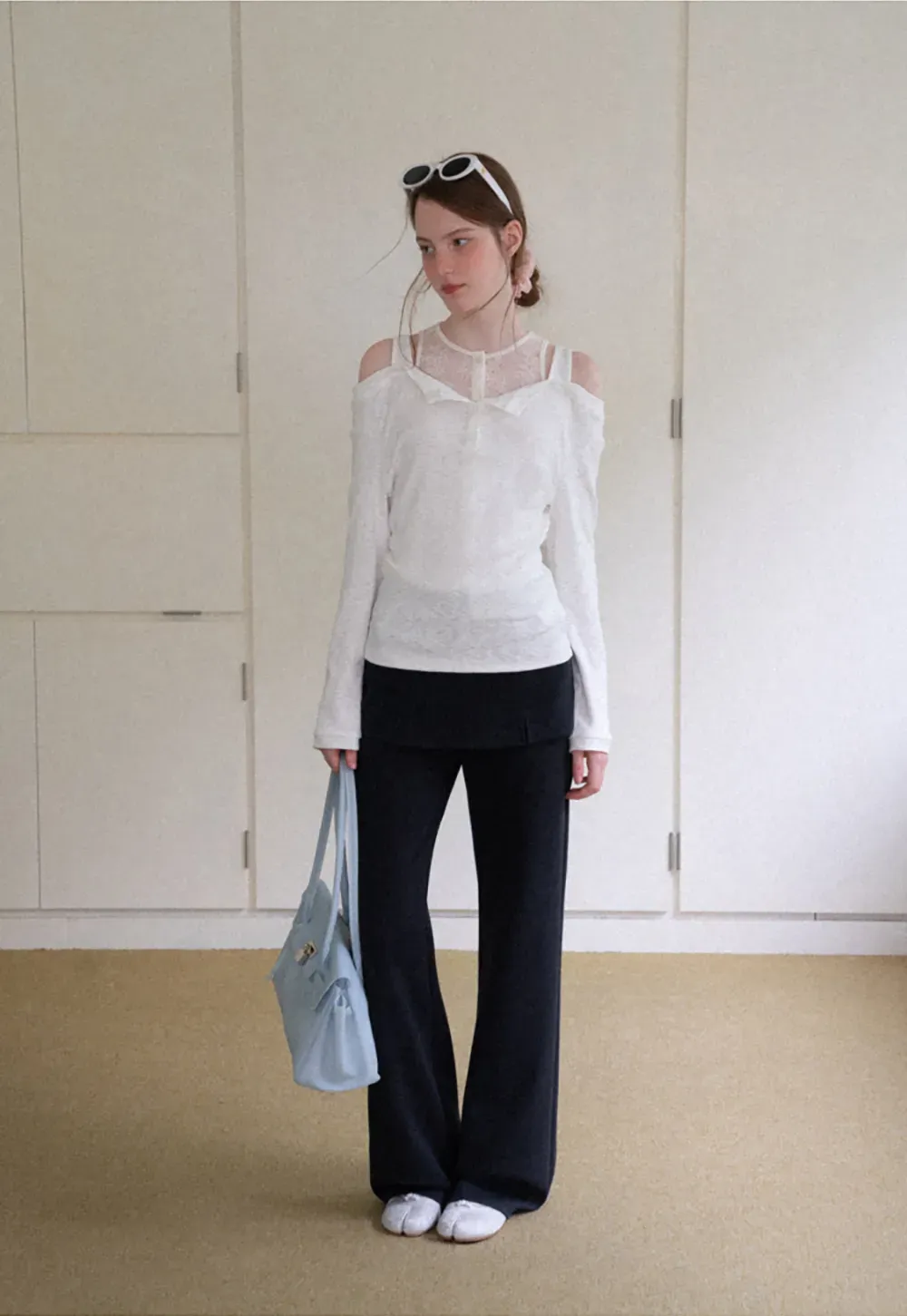 Wide Leg Flared Casual Pants
