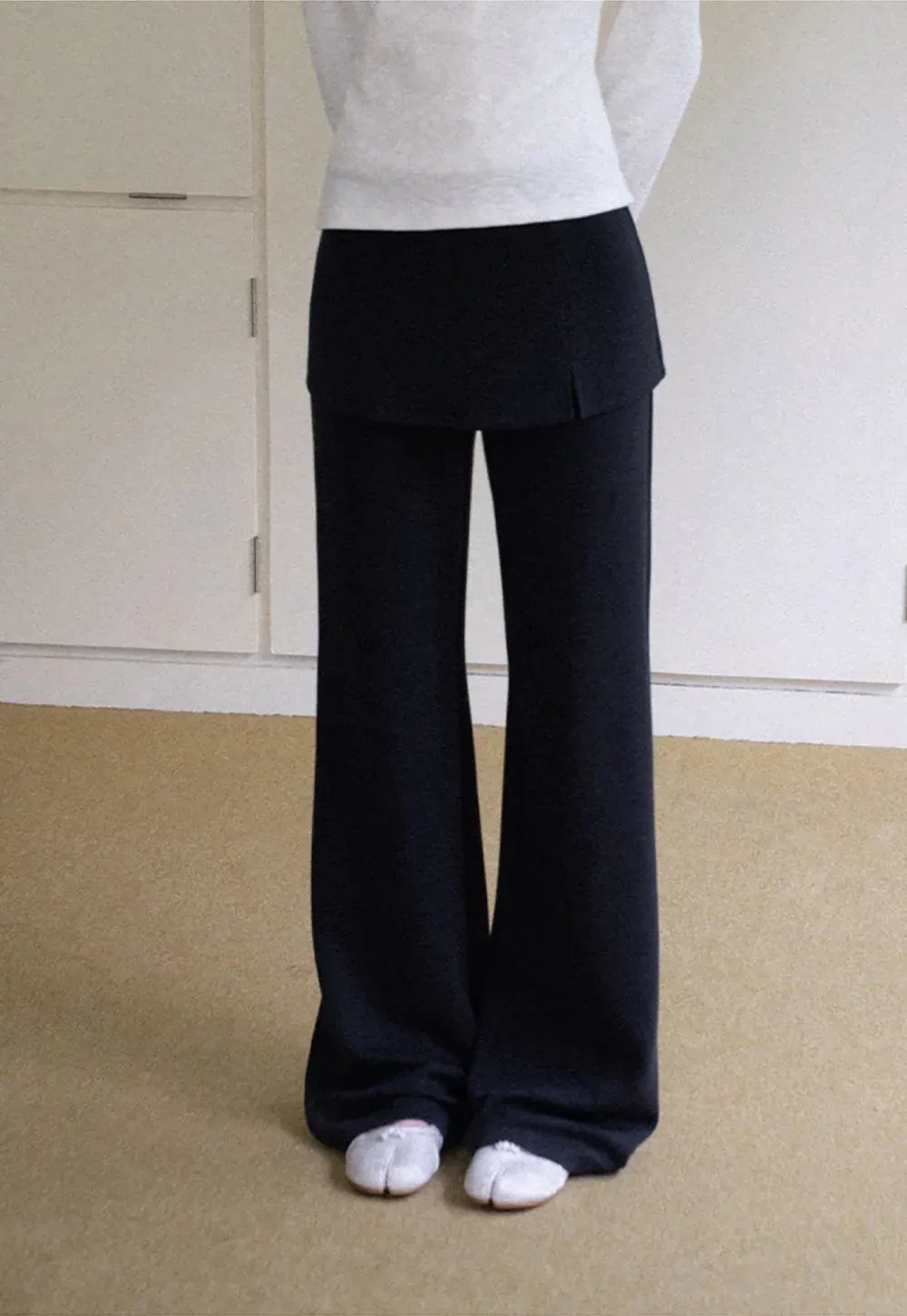 Wide Leg Flared Casual Pants