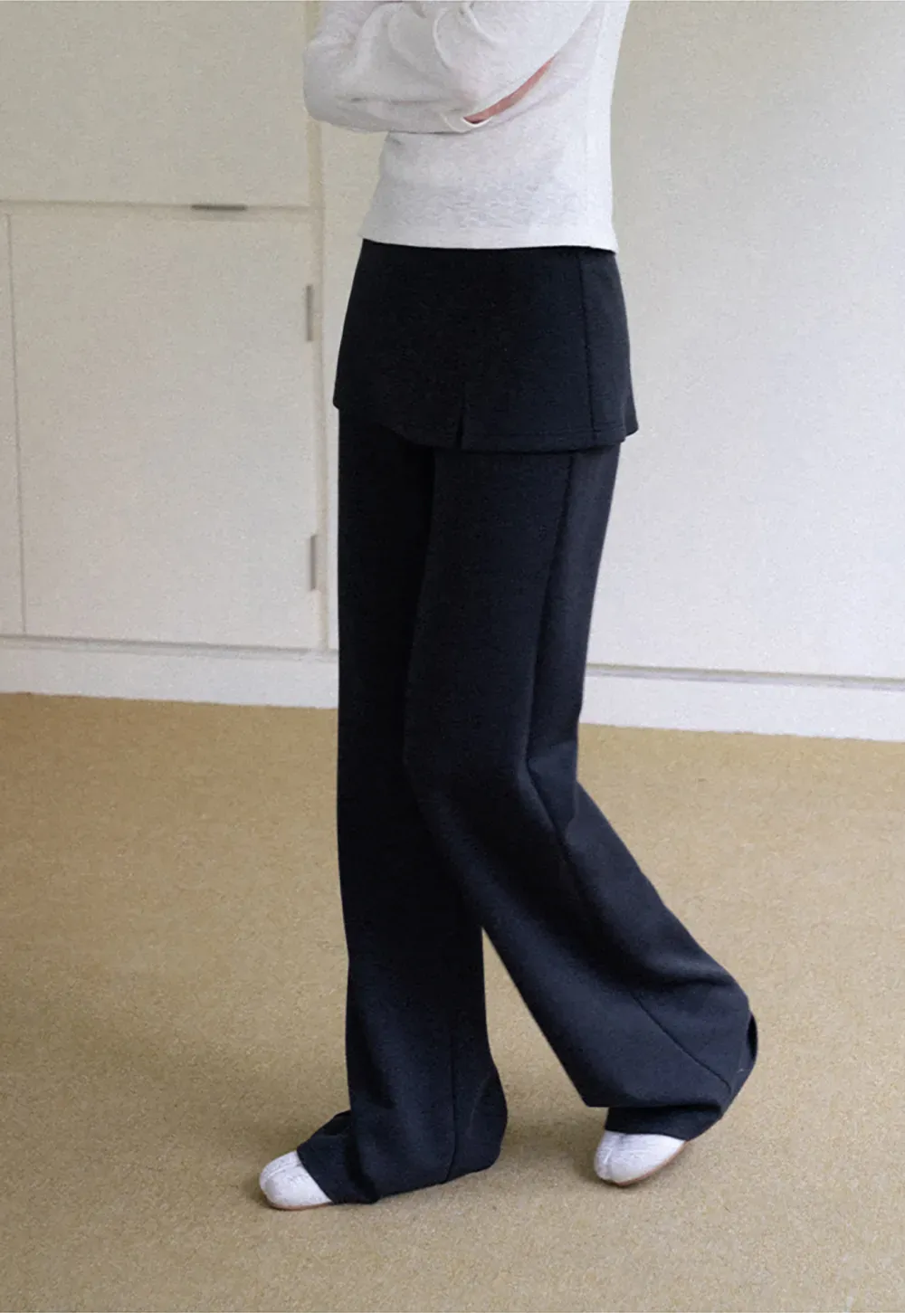 Wide Leg Flared Casual Pants