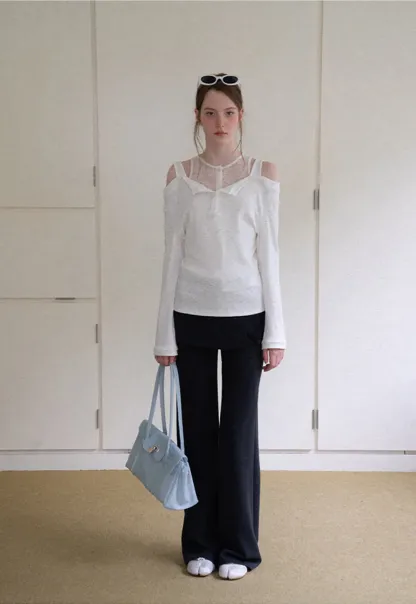 Wide Leg Flared Casual Pants