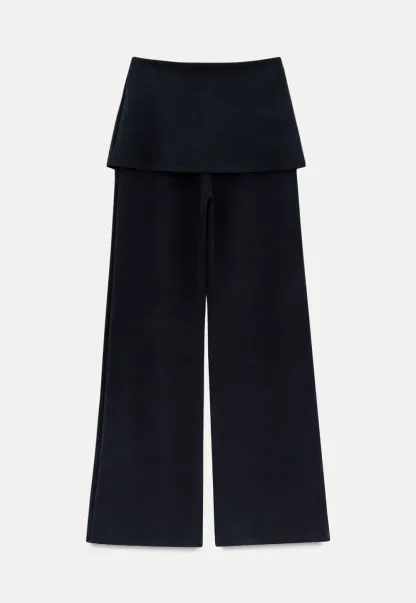 Wide Leg Flared Casual Pants