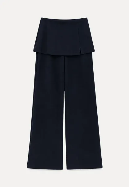 Wide Leg Flared Casual Pants