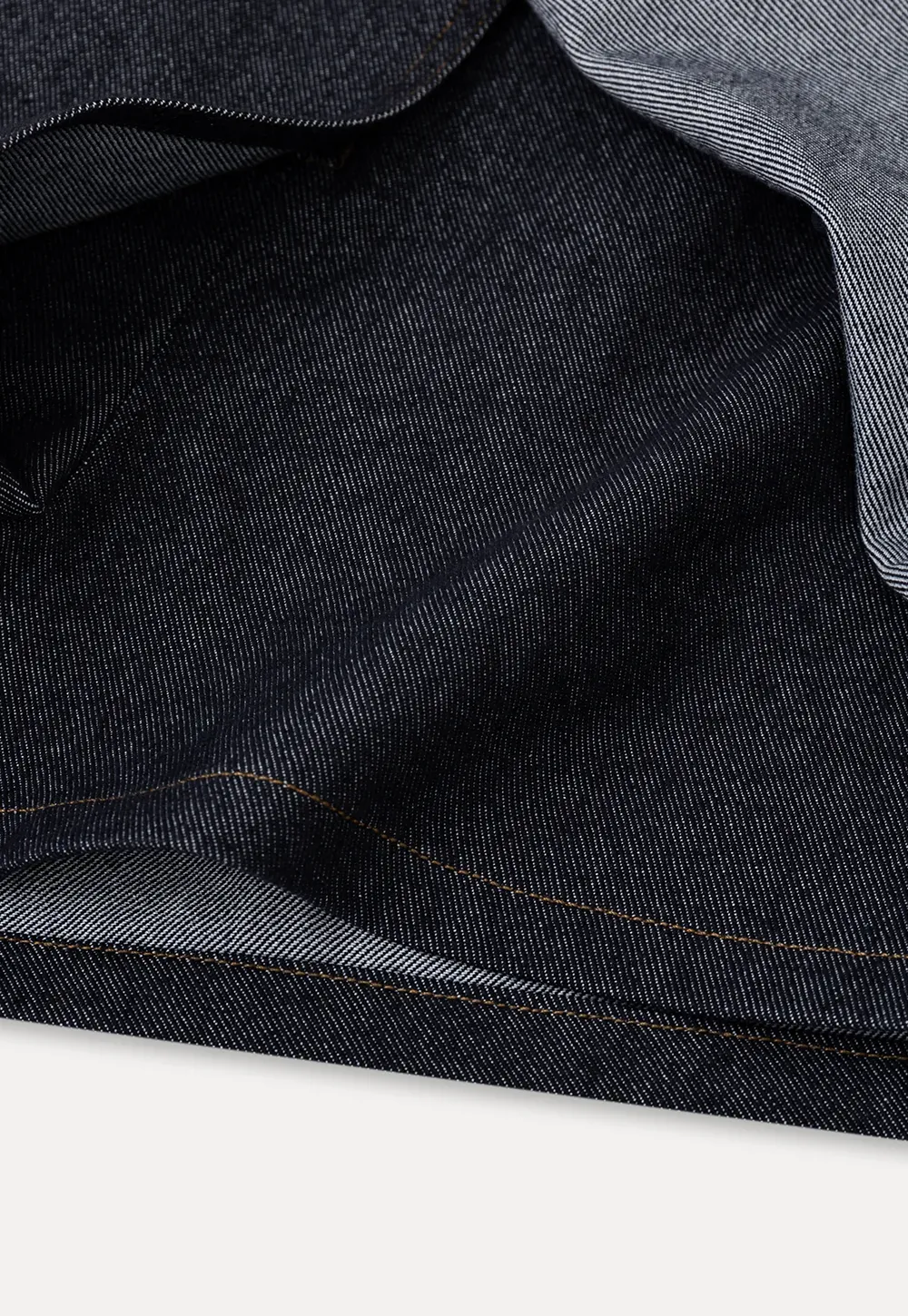 High Waist Double Button Denim A Line Skirt
