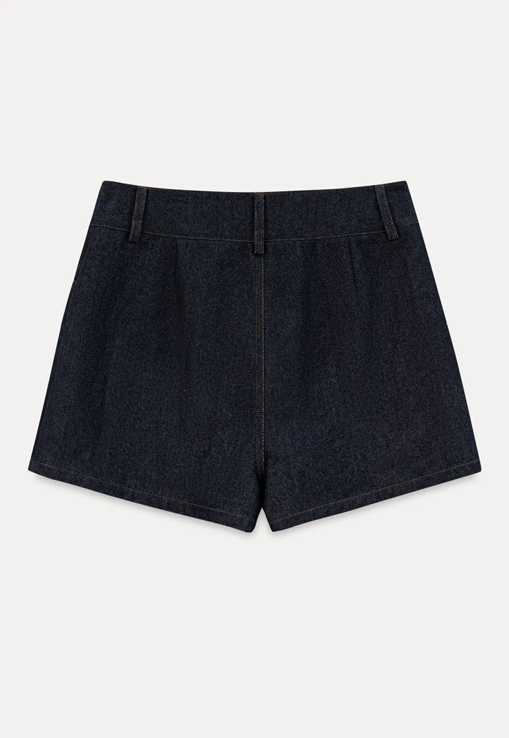 High Waist Double Button Denim A Line Skirt