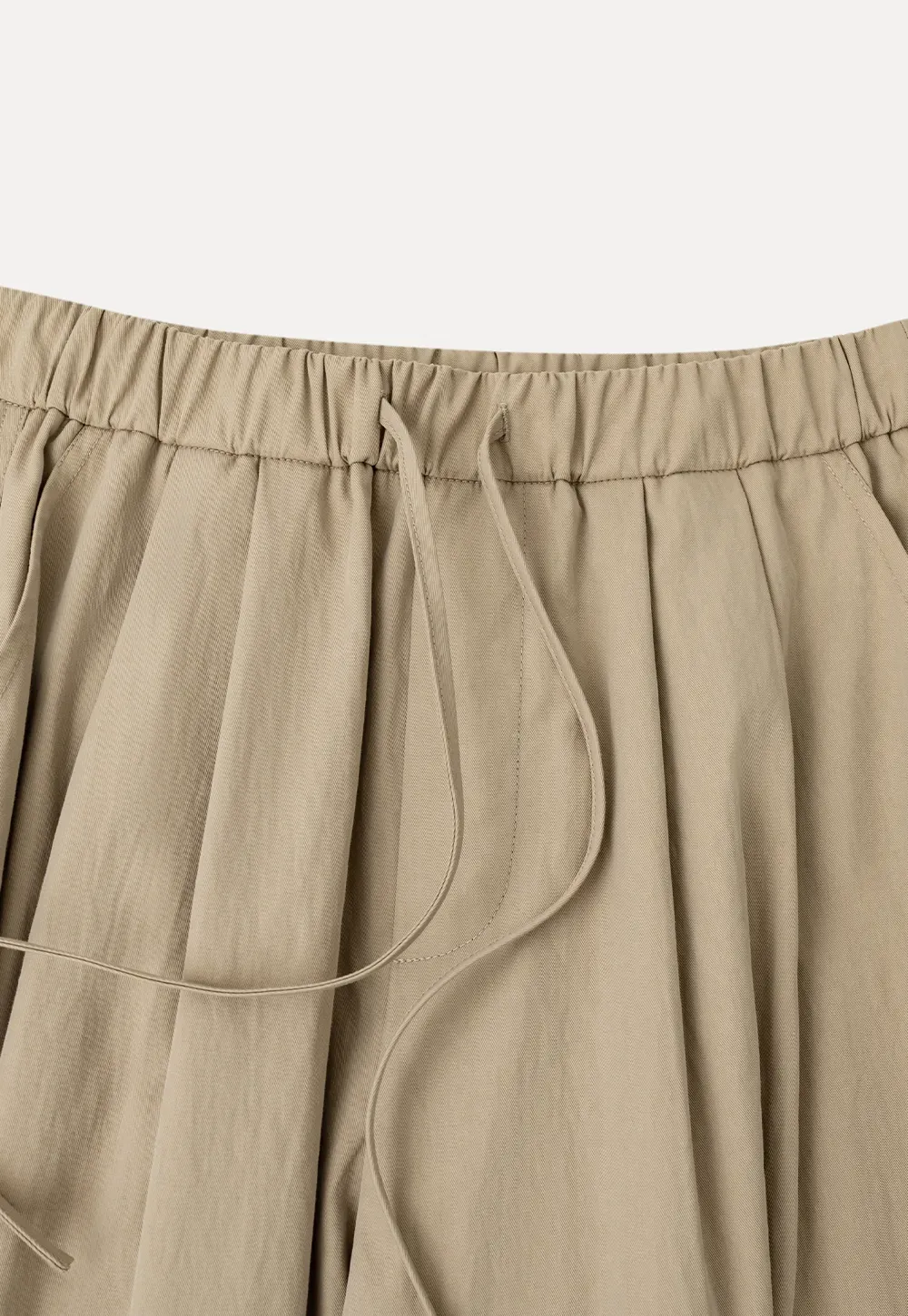 High Waist Drawstring Wide Leg Casual Pants