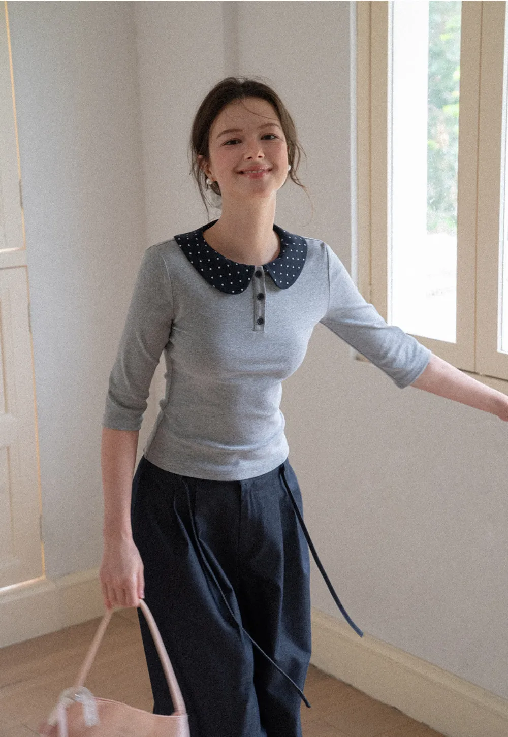 High Waist Pleated Wide Leg Casual Pants