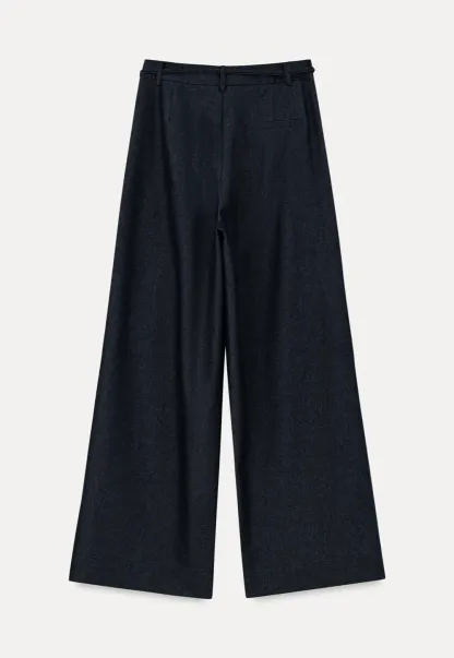 High Waist Pleated Wide Leg Casual Pants
