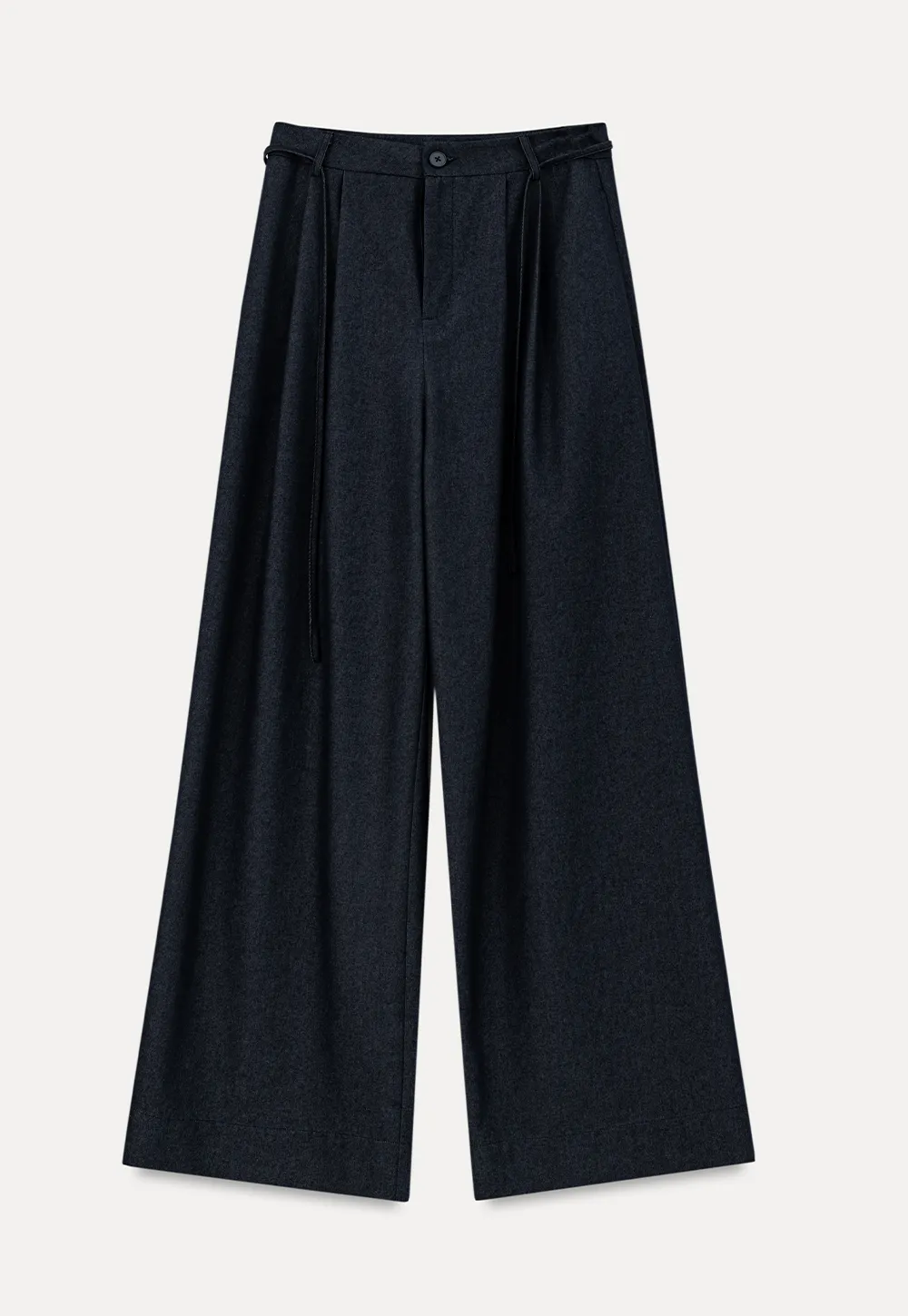 High Waist Pleated Wide Leg Casual Pants