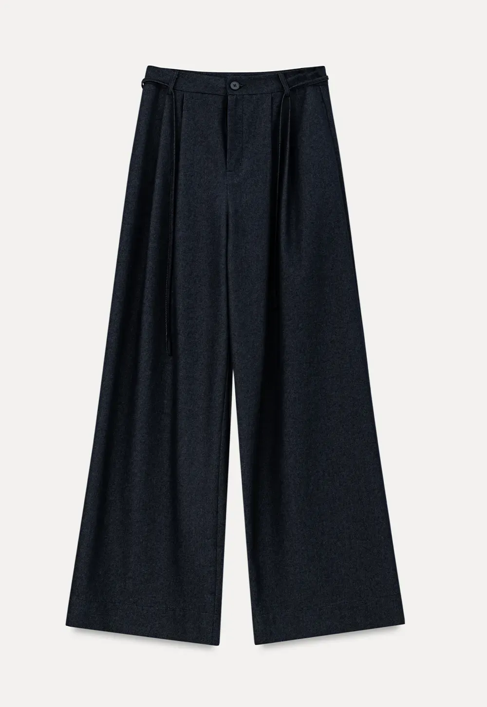 High Waist Pleated Wide Leg Casual Pants