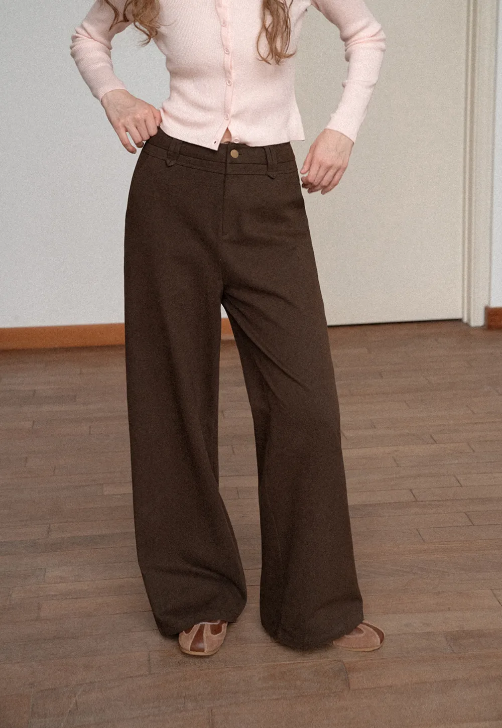 High Waist Wide Leg Casual Pants