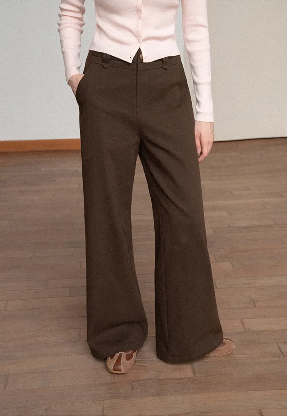 High Waist Wide Leg Casual Pants