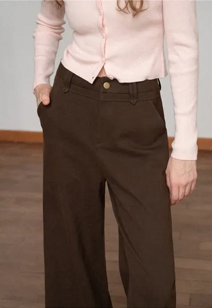 High Waist Wide Leg Casual Pants