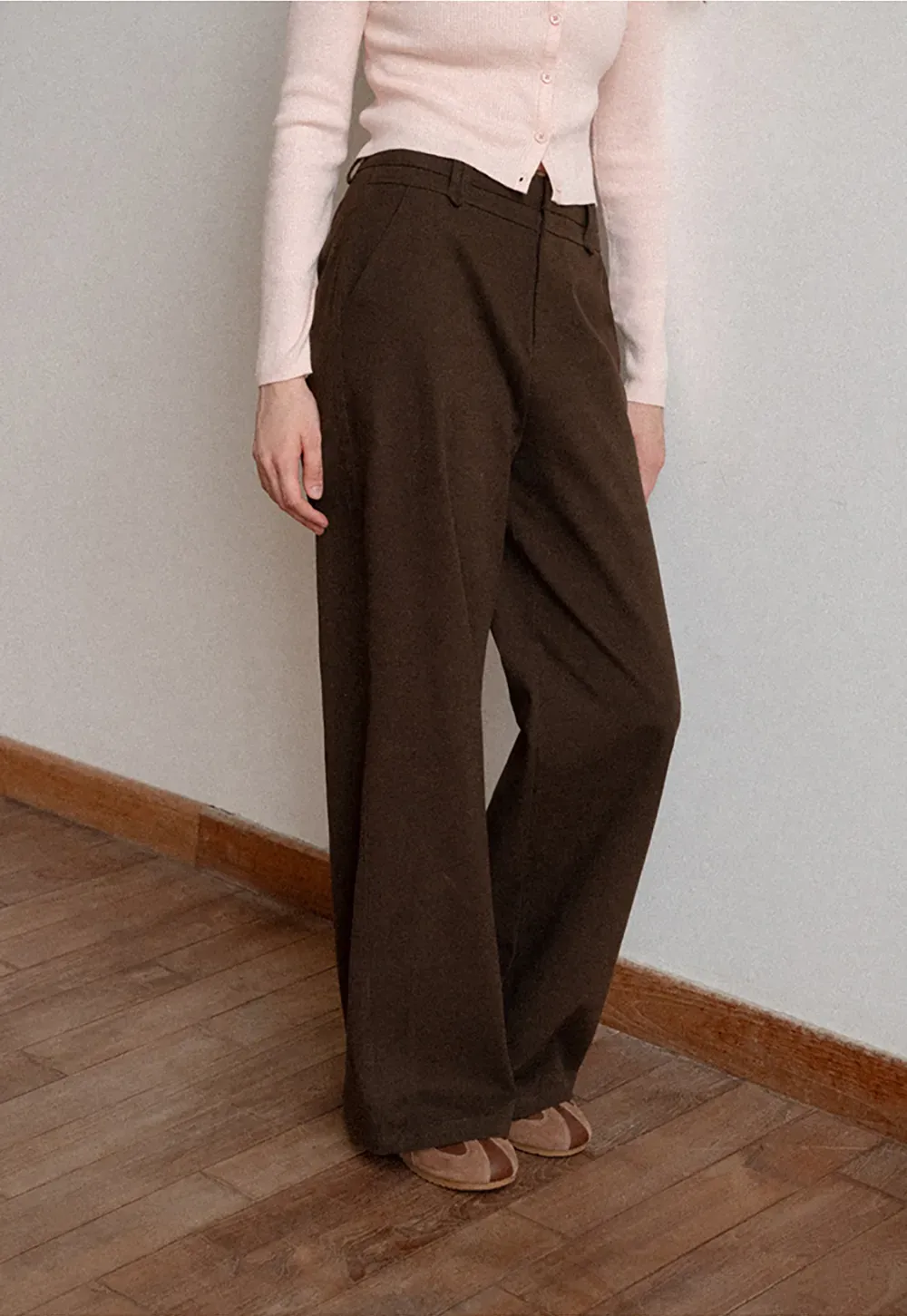 High Waist Wide Leg Casual Pants