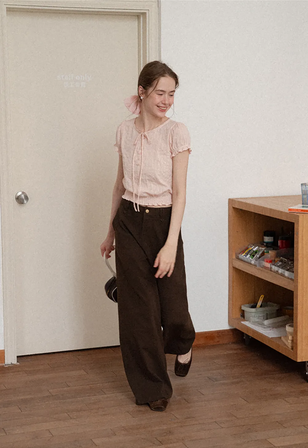 High Waist Wide Leg Casual Pants