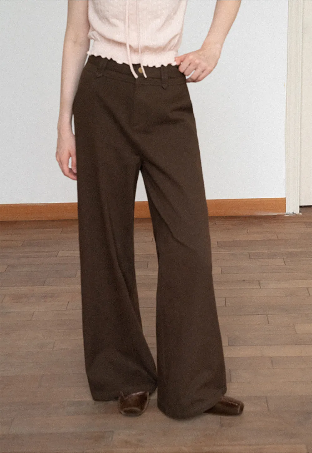 High Waist Wide Leg Casual Pants