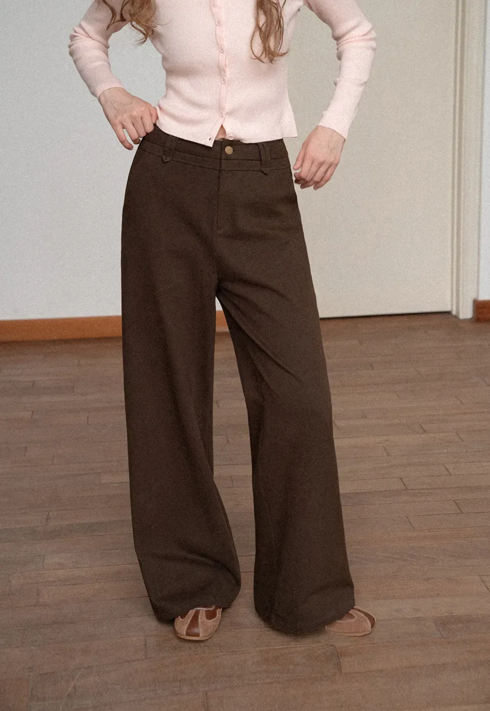 High Waist Wide Leg Casual Pants