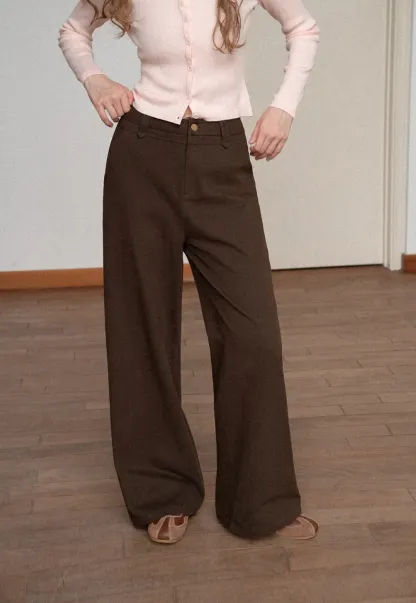 High Waist Wide Leg Casual Pants