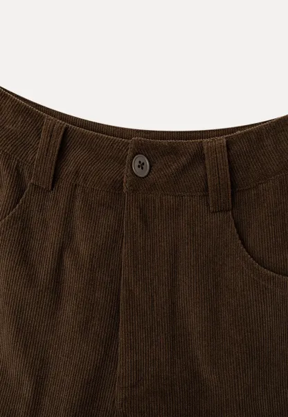 Cropped High Waist Ribbed Knit Casual Pants
