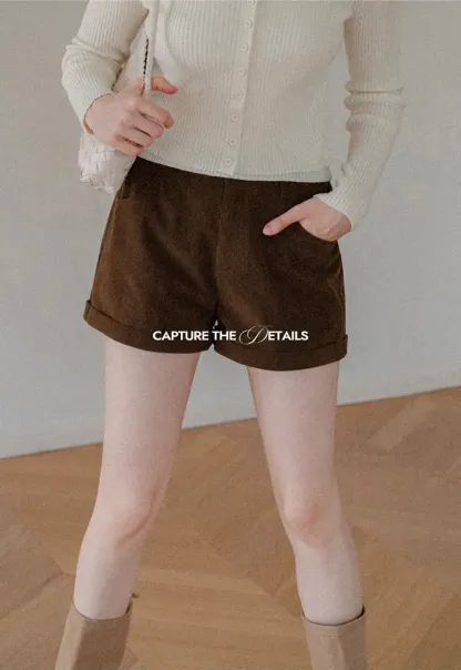 Cropped High Waist Ribbed Knit Casual Pants