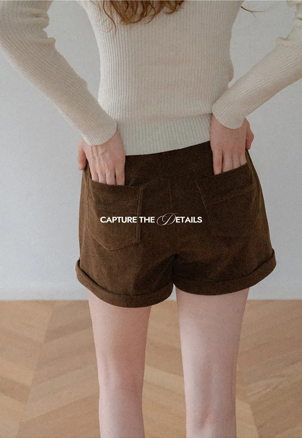 Cropped High Waist Ribbed Knit Casual Pants