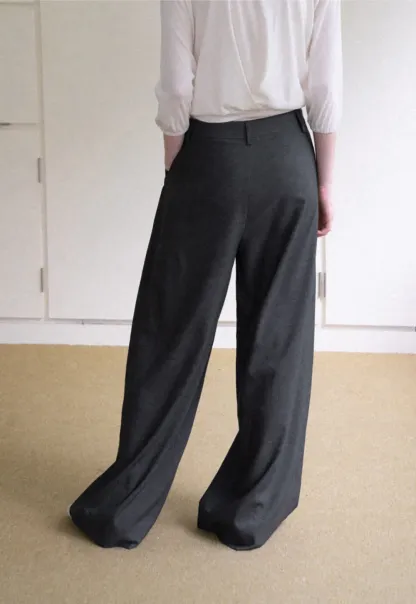 Pleated Wide Leg Drawstring Casual Pants