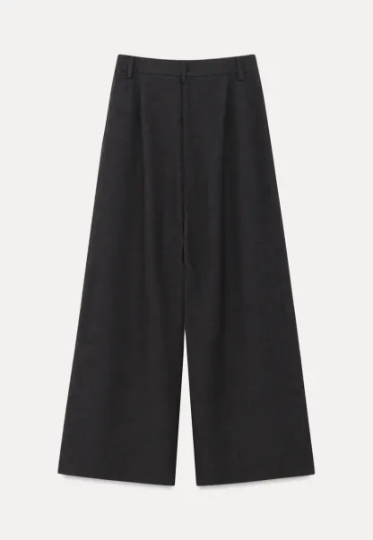 Pleated Wide Leg Drawstring Casual Pants