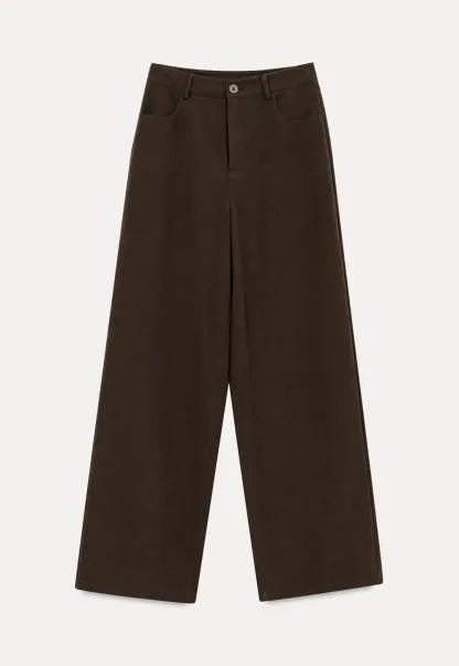 Wrap Front Wide Leg Casual Pants