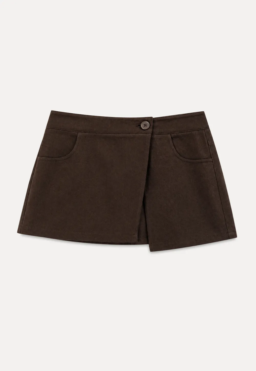 Wrap Front Wide Leg Casual Pants